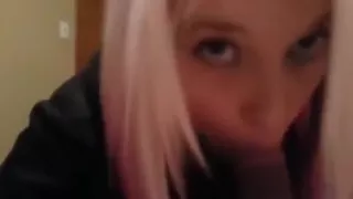 Beautiful and pretty paraplegic makes a beautiful blowjob