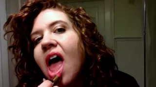 Getting ready lipstick fetish