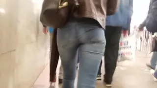 Russian fantastic ass in metro