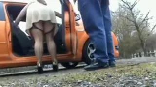 Stranger fucks bbw on the roadside