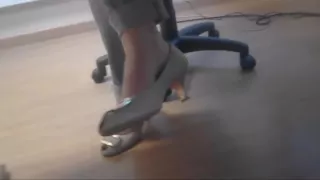 Candid heels under desk of virginie in office part 2
