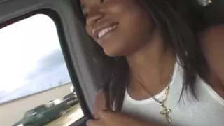 Pretty junior black with nice boobs and hairy pussy