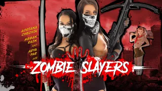 Adriana Chechik Arya Fae Megan Rain in Zombie Slayers - WankzVR