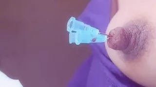 Big nipple needle play