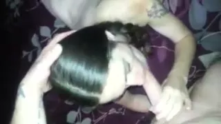 My skinny little crackwhore sucking my cock