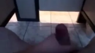 Daddy cum in work bathroom