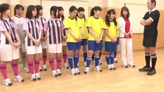 Japanese college girl football training part 1 !