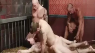 Wife slave bound hard gangbang