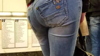 junior blonde with small round tight ass