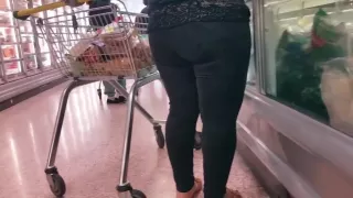 Sexy milf grey jeans.