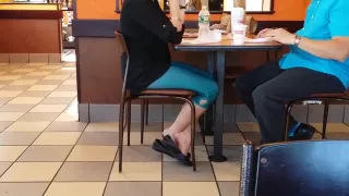 Candid ballet flats heel popping