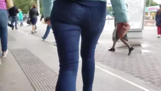 Ass under the backpack