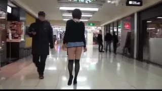 Micro mini skirt in public