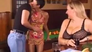 Short haired college girl well fucked in the bar !