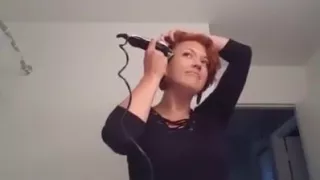 Sexy milf shaves her head