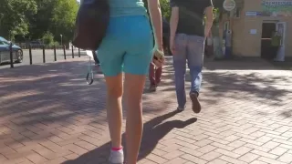 Blonde s ass in nice shorts