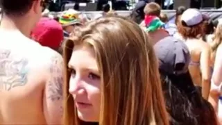 Gorgeous candid tanned bikini festival ass