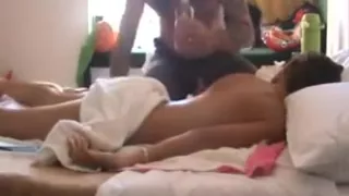 Latina gets a massage and a fuck