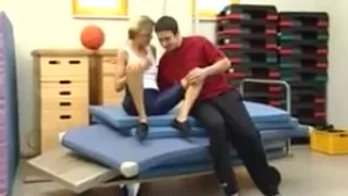 Hot college girl enjoys her exercise warm down !