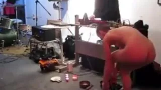 Crazy nude electro ritual show