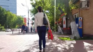 Slim ass on the way to the office