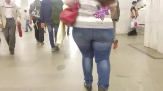 Short woman with wide fat ass