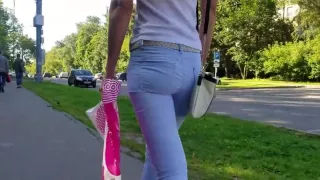 Blonde with hot small ass