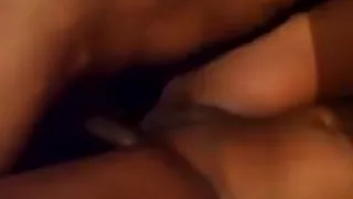 Flexible ebony wide open pussy