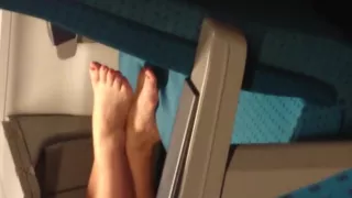 Candid Feet in Train
