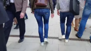 Woman with round ass