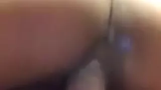 Girl fucks with finger in ass