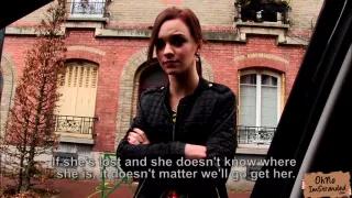 Stranded Lea Guerlin fucked in the car