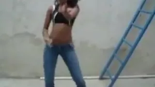 Brazilian college girl dancing