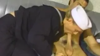Sailor sucking a nice hard cock