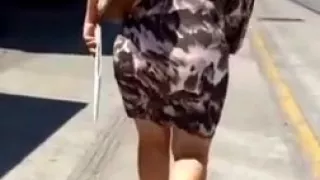 Gold Candid Legs #17 (Walking MILF)