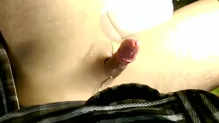 beautiful small hard cute cock cumming horny cd in pantyhose