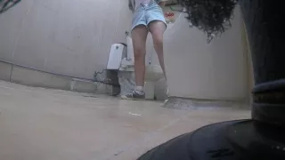 Korean girl using toilet part 5