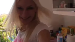 Tattooed Blonde Whore Bounces On Stiff Man Meat