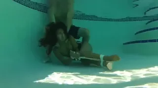 BDSM Edgeplay - Choke tied up dirty girl under water