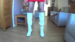 Fishnet tights and boots