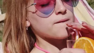 Gloria a cool girl relaxing in the sunshine