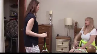 Mature lesbian teacher seduces schoolgirl student