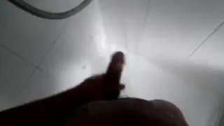 Shower wank and cum
