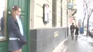 Mommy and daddy share college girl with cute boobs