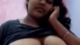 Desi very big boobs girl caught on skype