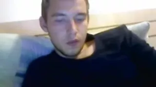 Hungarian gorgeous boy fingering his tight round ass on cam