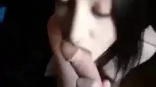 Amazing brunette facial