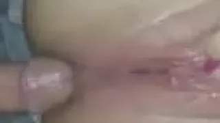 Pissing with his cock in my ass