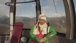 Rattiges spermaluder lutscht im skilift!