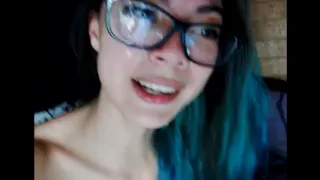 Cum in black and blue hair long hair hair